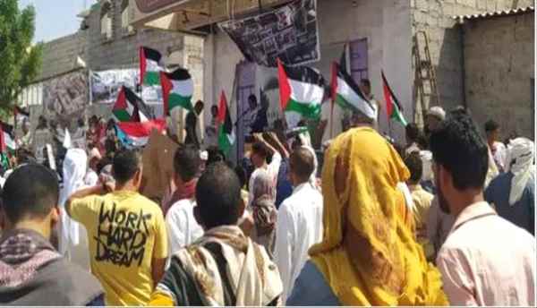منوعات - وقفة تضامنية لأبناء لحج مع غزة