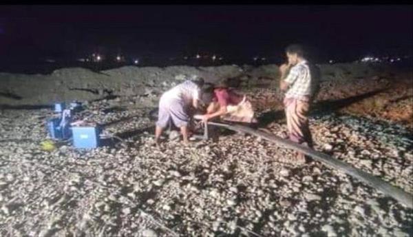 إغلاق حقل زمن المائي بعد انفجار الخط الناقل بالمكلا