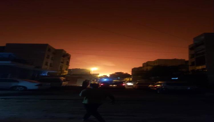 انفجار هائل يهز عدن.. محطة غاز تشتعل في شارع التسعين