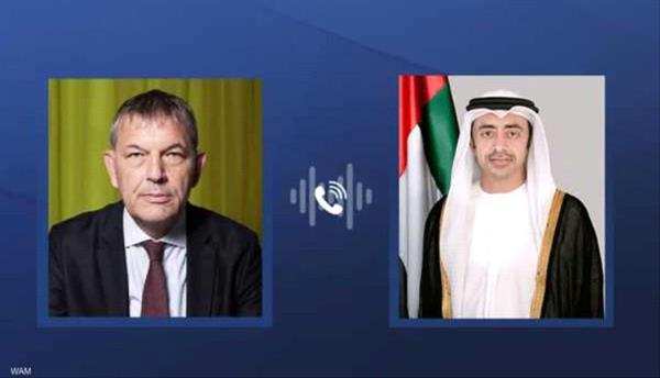 عبد الله بن زايد يؤكد لمفوض "الأونروا" دعم الإمارات للوكالة