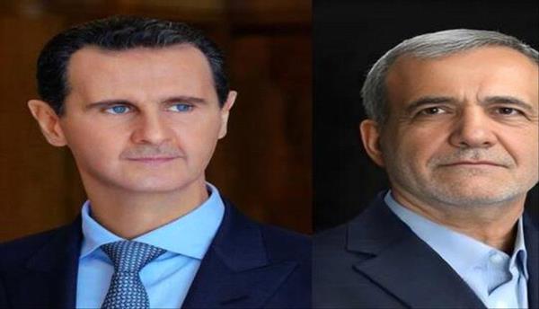 الأسد يبحث مع بزشكيان العلاقات السورية الإيرانية خلال مكالمة هاتفية