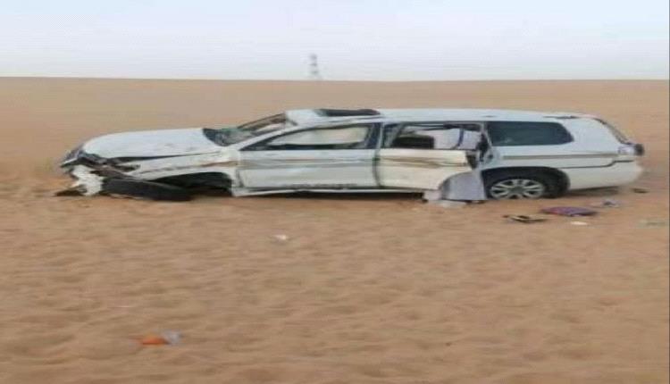 وفاة ثلاثة يمنيين وإصابة آخرين بحادث مروع على طريق شرورة في السعودية 