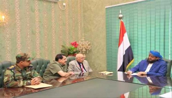 المحرّمي يجتمع بمدير أمن العاصمة عدن ورئيس مصلحة السجون بالجمهورية