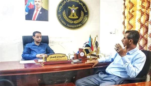 الكريحي كنعان يلتقي مدير إدارة الشباب والرياضة في انتقالي أبين