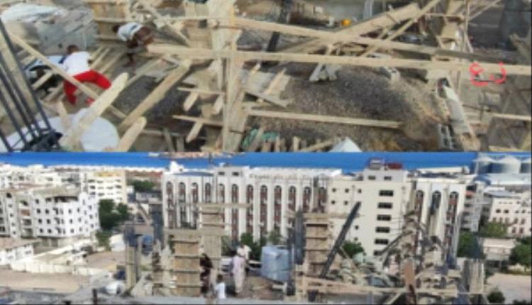 وحدة حماية الأراضي تنفذ إزالة لبناء عشوائي بمديرية المعلا
