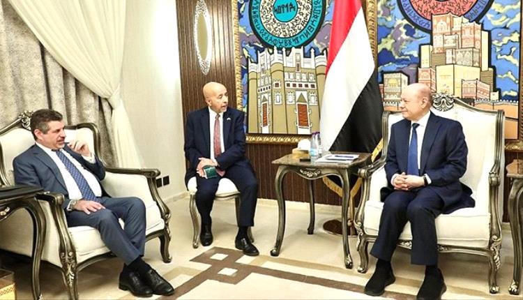 العليمي وواشنطن: تنسيق مشترك لردع الحوثيين وتأمين الممرات الدولية