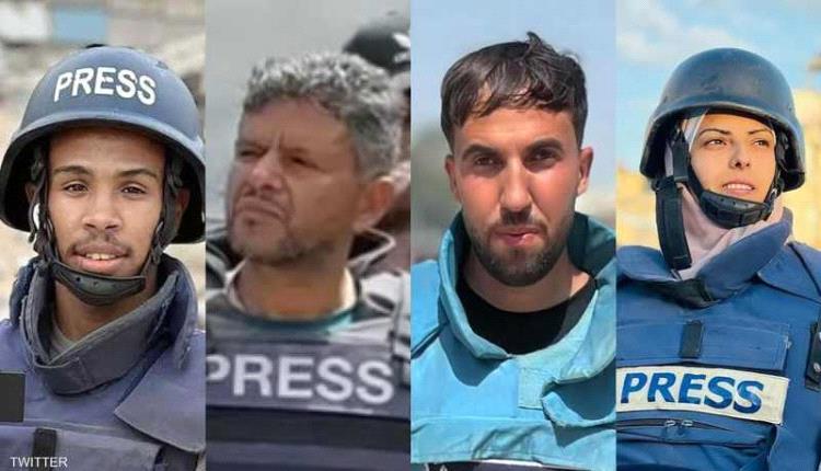 مقتل 20 بينهم 5 صحفيين وعدد من المسعفين بقصف على غزة