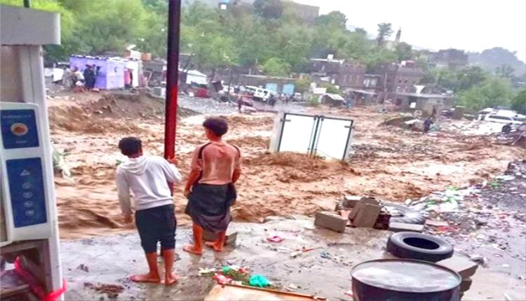 سيول جبل حبشي بتعز تحصد الأرواح وتدمر المنازل والمزارع