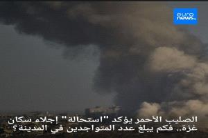 الصليب الأحمر يؤكد "استحالة" إجلاء سكان غزة