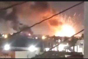 انفجار هائل بمخزن أسلحة في مدينة مصراتة الليبية