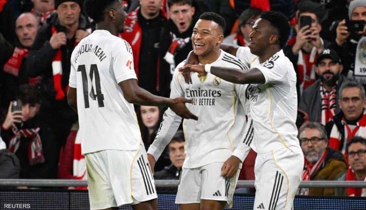 ثنائية مبابي بمرمى بيلباو تنهي معاناة ريال مدريد في "الليغا"