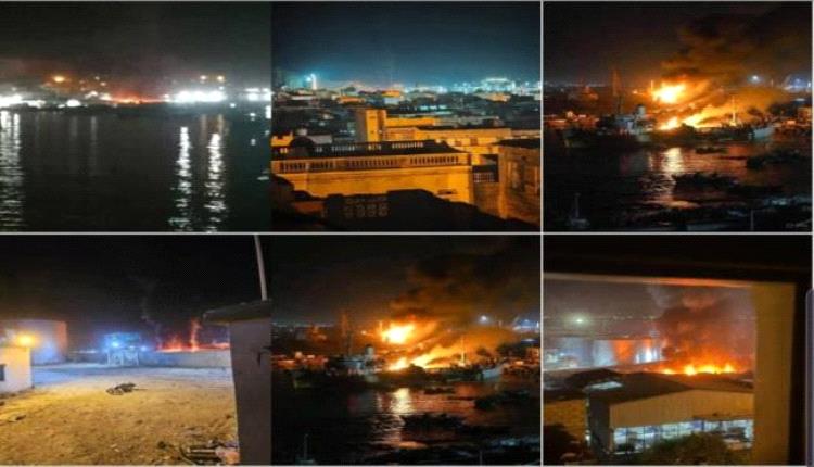 التحالف: ضربة جوية دقيقة في ميناء المكلا لإحباط تهريب أسلحة غير مشروعة