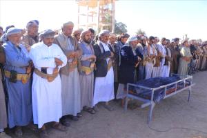 مأرب تودع الشيخ محمد بن صالح بن سعود في موكب شعبي ورسمي