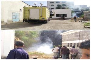 إخماد حريق مفاجئ بمعهد المنصورة المهني قبل امتداده للمنازل