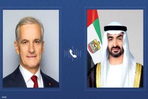 محمد بن زايد ورئيس وزراء النرويج يبحثان التطورات الإقليمية