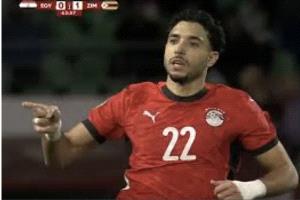 مرموش يسجل هدف التعادل لمنتخب مصر أمام زيمبابوي