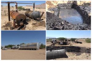 القوات الجنوبية تكشف مصفاة سرية لنهب النفط داخل مزرعة متنفذ شمالي بوادي حضرموت