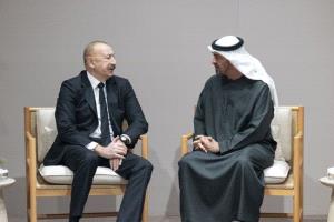 محمد بن زايد وإلهام علييف يبحثان تعزيز الشراكة الاستراتيجية بين الإمارات وأذربيجان