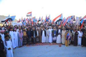 قبائل الجنوب تتوافد على اعتصام الغيضة مطالبين بإعلان دولتهم