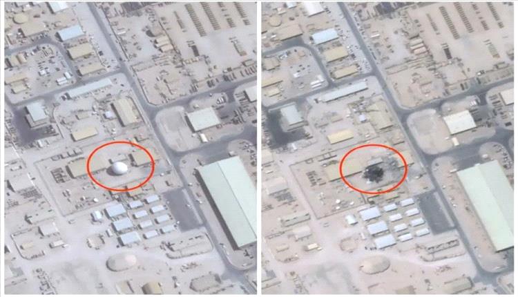 صور فضائية تكشف ضربات دقيقة.. إيران تخرق الخطوط الحمراء وتستهدف قاعدة العديد في قطر