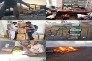 ضبط وإتلاف زيادي فاسد بكميات كبيرة في شبوة
