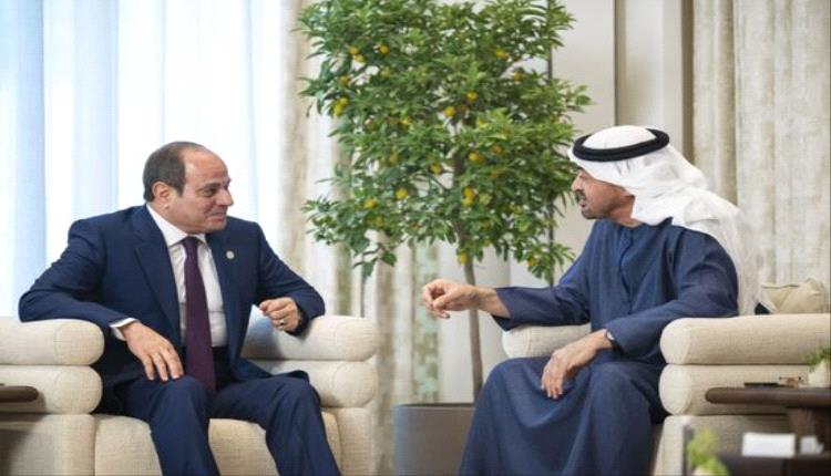قمة إماراتية مصرية في أبوظبي: تنسيق مشترك ودعوات لوقف الحرب في غزة