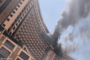 اندلاع حريق بفندق ضخم في بغداد