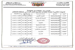 مدير عام مكتب التربية : (١١٤٨١) طالب وطالبة سيؤدون اختبارات شهادة الثانوية العامة بالعاصمة عدن

