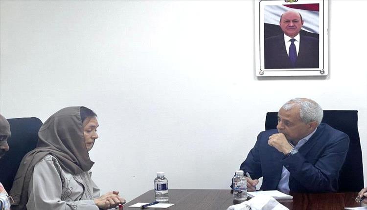 نائب وزير الخارجية يناقش تطوير أداء بعثة الأمم المتحدة في الحديدة بعدن