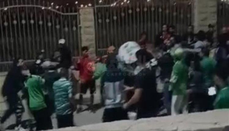 عاجل | اشتباكات بين جماهير الأهلي والاتحاد بعد نهاية مباراة مرتبط السلة