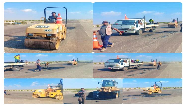 الشركة الكندية "O M" تعزز البنية التحتية في أبين بسفلتة الطرق لمشروع سد حسان
