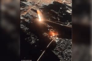 ركاب طائرة يرصدون لحظة انفجار ضخم بالأرجنتين