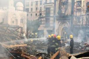 محمد إمام يطمئن الجمهور بعد حريق ديكور مسلسله "الكينج" ويشكر الدفاع المدني
