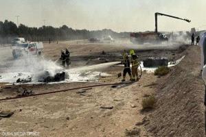 تحطم مقاتلة هندية خلال عرض جوي بمعرض دبي للطيران