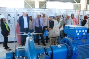 وفد البنك الدولي يطلع على مشروع محطة ضخ المياه الجديدة في عدن 