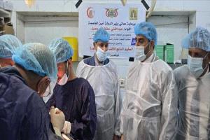 أمانة العاصمة تدشن ثلاثة مخيمات طبية للنازحين في مأرب