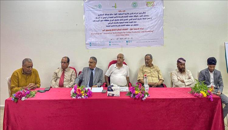 أبين تحتضن ورشة تدريبية لتقنيات مبتكرة في إنتاج وتسويق البن لتعزيز القدرات الزراعية
