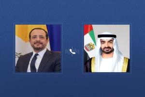 محمد بن زايد والرئيس القبرصي يبحثان التطورات الإقليمية هاتفياً
