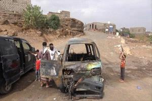 حوادث مأرب تحذر: باصان يشتعلان بسبب الغاز دون خسائر بشرية