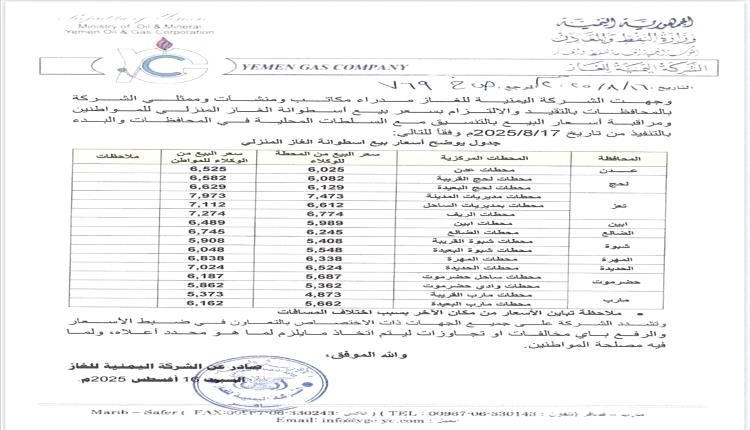 رغم تعافي العملة أسعار الغاز تواصل إرهاق مواطني أبين
