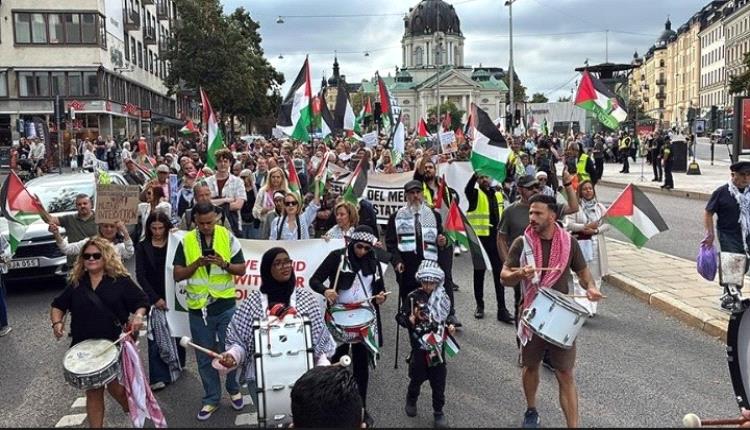 آلاف المحتجين بالسويد وفرنسا طالبوا بوقف الإبادة الإسرائيلية في غزة