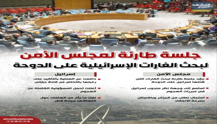 مجلس الأمن يبحث الغارات الإسرائيلية على الدوحة في جلسة طارئة