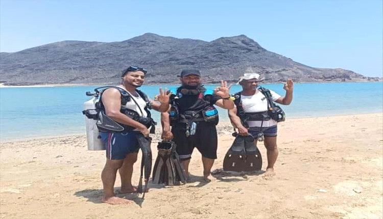 عدن تُحيي السياحة البحرية فعالية غوص في جزيرة العزيزية