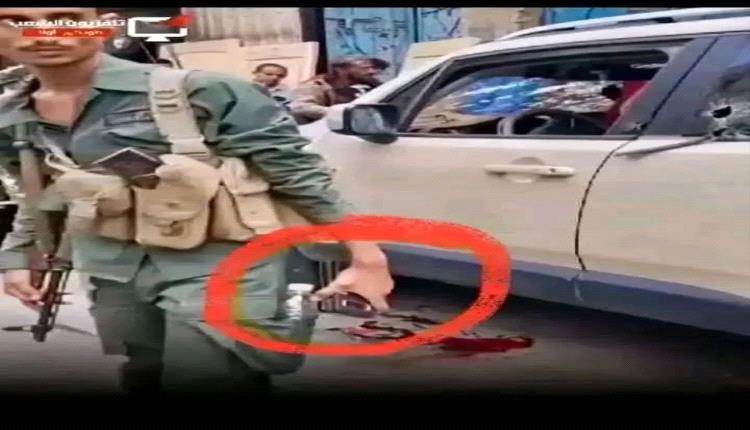 جندي يسطو على مقتنيات مسرح جريمة الدكتورة افتحان المشهري بتعز
