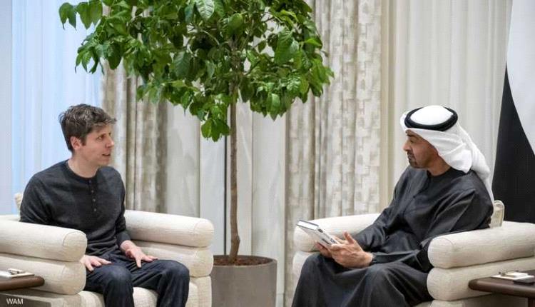 الشيخ محمد بن زايد يستقبل الرئيس التنفيذي لـ"أوبن إيه آي"