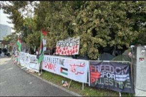 جنيف.. ناشطون مؤيدون لفلسطين يطالبون بحماية دولية لأسطول الصمود