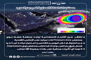 الأرصاد تكشف مسار الحالة المدارية في بحر العرب لا تأثير مباشر على اليمن