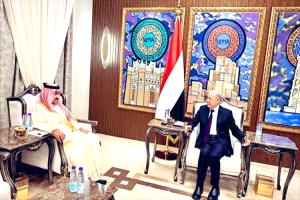 الرئيس العليمي يستقبل سفير السعودية لتعزيز الشراكة ودعم التنمية في اليمن
