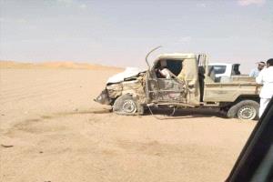 مأساة في صحراء الجوف مصرع 4 شبان من أسرة واحدة بحادث مروع
