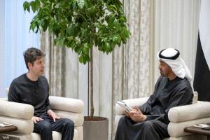 الشيخ محمد بن زايد يستقبل الرئيس التنفيذي لـ"أوبن إيه آي"